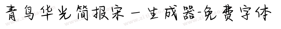 青鸟华光简报宋一生成器字体转换