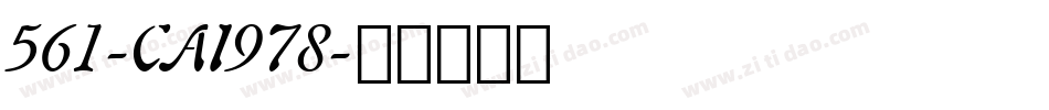 561-CAI978字体转换