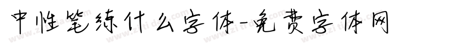 中性笔练什么字体字体转换