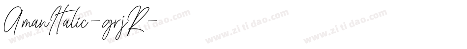 AmanItalic-grjR字体转换
