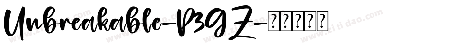 Unbreakable-P3GZ字体转换