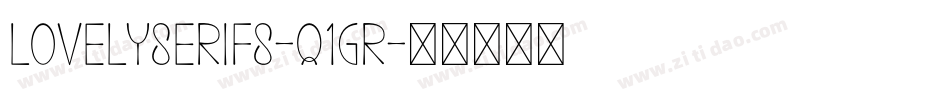 LovelySerifs-q1gr字体转换