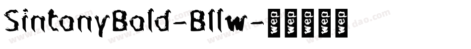 SintonyBold-B1lw字体转换