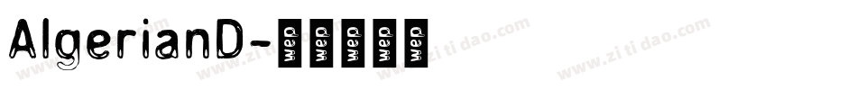 AlgerianD字体转换