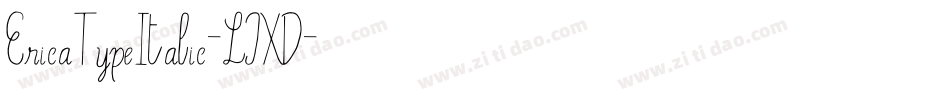 EricaTypeItalic-LJXD字体转换