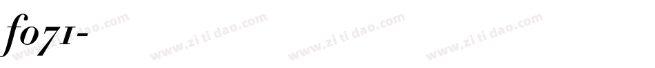 f071字体转换