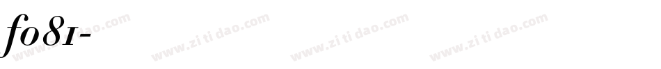 f081字体转换