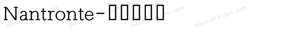 Nantronte字体转换