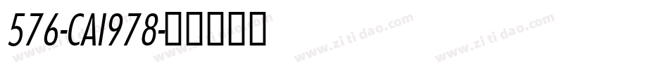 576-CAI978字体转换