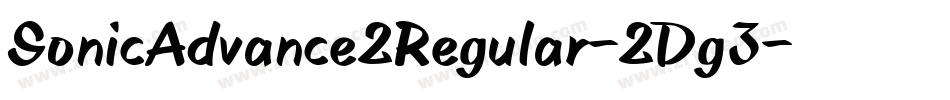 SonicAdvance2Regular-2Dg3字体转换