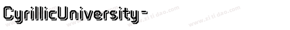 CyrillicUniversity字体转换