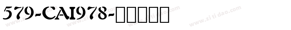 579-CAI978字体转换
