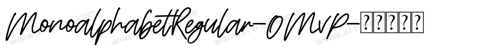 MonoalphabetRegular-OMvP字体转换