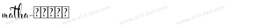 matha字体转换