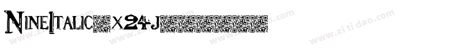 NineItalic-x24j字体转换