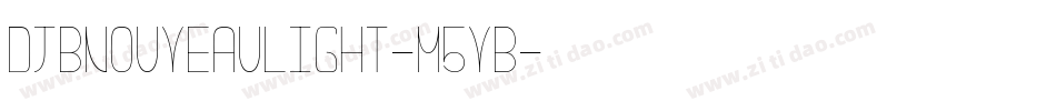 DjbNouveauLight-M5VB字体转换