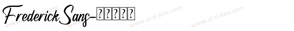 FrederickSans字体转换