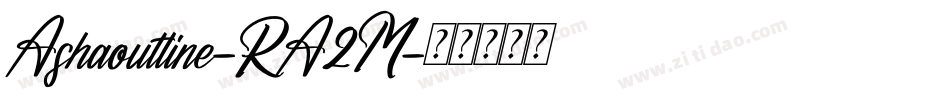 Ashaoutline-RA2M字体转换