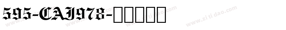 595-CAI978字体转换