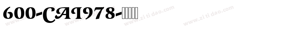 600-CAI978字体转换