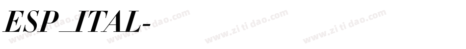 ESP_ITAL字体转换