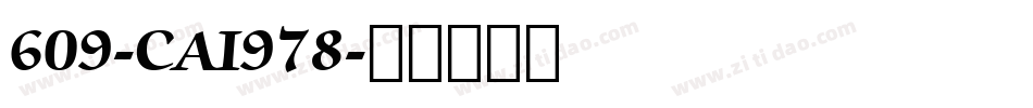 609-CAI978字体转换