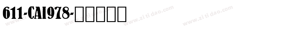 611-CAI978字体转换