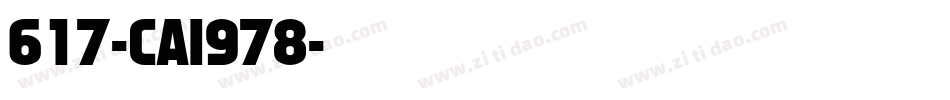 617-CAI978字体转换
