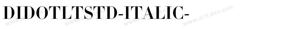 DIDOTLTSTD-ITALIC字体转换