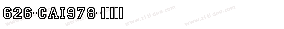 626-CAI978字体转换