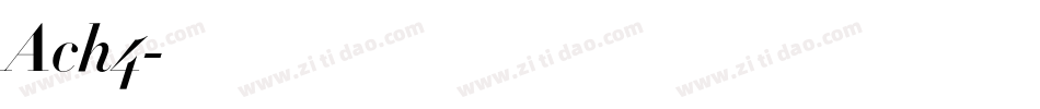 Ach4字体转换