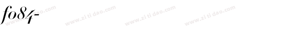 f084字体转换