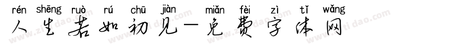 人生若如初见字体转换