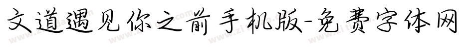 文道遇见你之前手机版字体转换