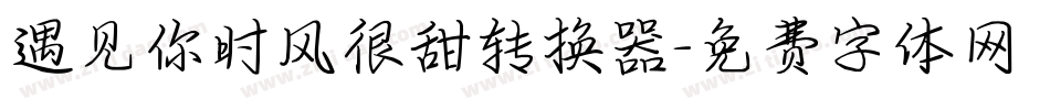 遇见你时风很甜转换器字体转换