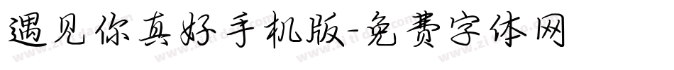 遇见你真好手机版字体转换