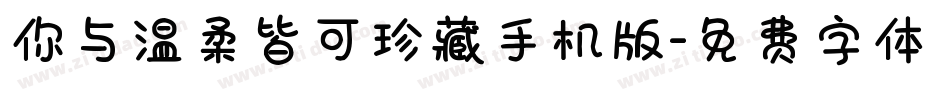你与温柔皆可珍藏手机版字体转换