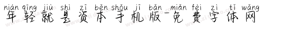 年轻就是资本手机版字体转换