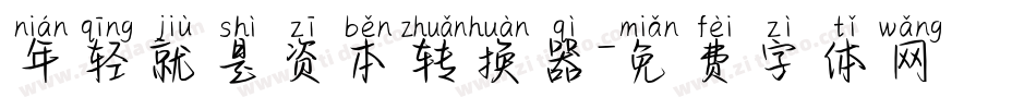 年轻就是资本转换器字体转换
