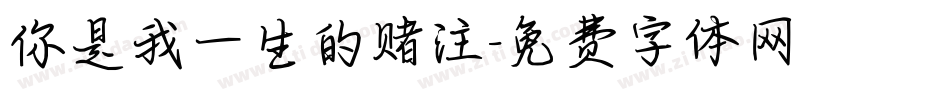 你是我一生的赌注字体转换