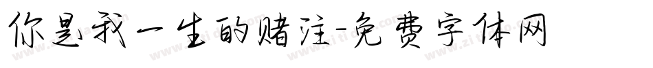 你是我一生的赌注字体转换