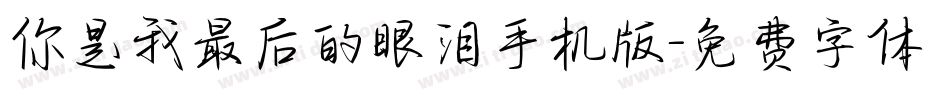 你是我最后的眼泪手机版字体转换