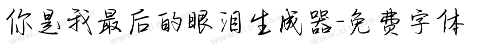 你是我最后的眼泪生成器字体转换