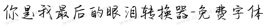 你是我最后的眼泪转换器字体转换