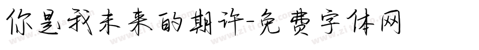 你是我未来的期许字体转换