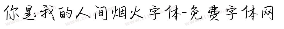 你是我的人间烟火字体字体转换