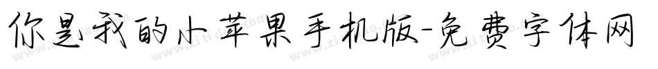 你是我的小苹果手机版字体转换