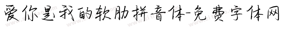 爱你是我的软肋拼音体字体转换