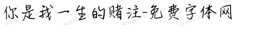 你是我一生的赌注字体转换