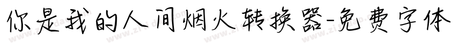 你是我的人间烟火转换器字体转换